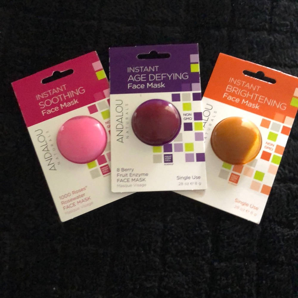 COPY - 3 Brand New Andalou  Naturals Face Masks